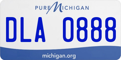 MI license plate DLA0888