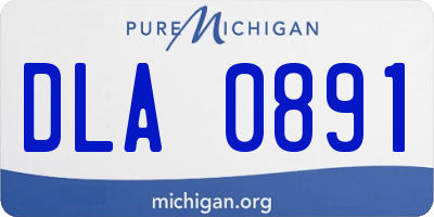 MI license plate DLA0891