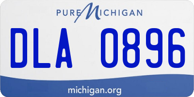 MI license plate DLA0896