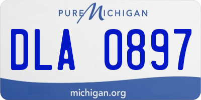 MI license plate DLA0897