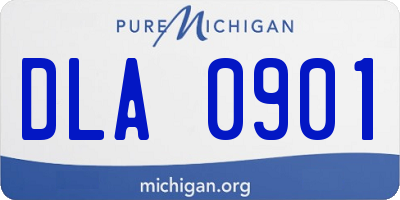 MI license plate DLA0901