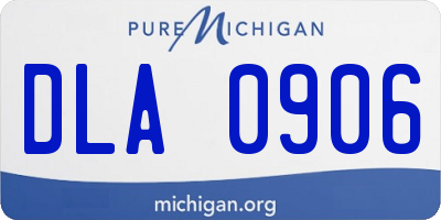 MI license plate DLA0906