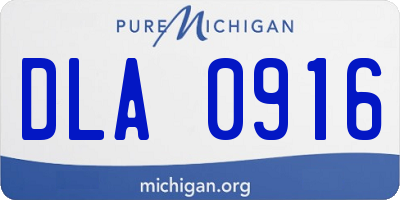 MI license plate DLA0916