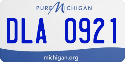 MI license plate DLA0921
