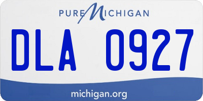 MI license plate DLA0927