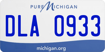 MI license plate DLA0933