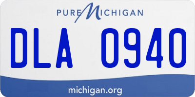 MI license plate DLA0940