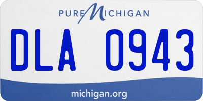 MI license plate DLA0943
