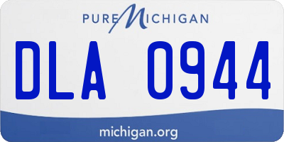 MI license plate DLA0944
