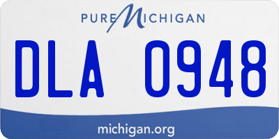 MI license plate DLA0948