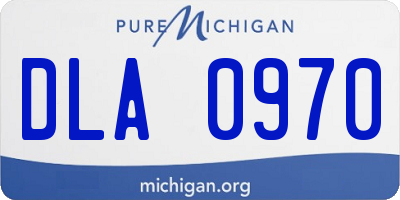 MI license plate DLA0970
