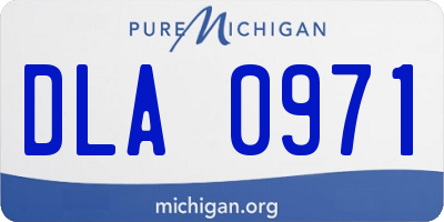 MI license plate DLA0971