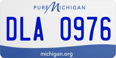MI license plate DLA0976