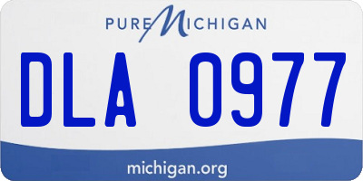 MI license plate DLA0977