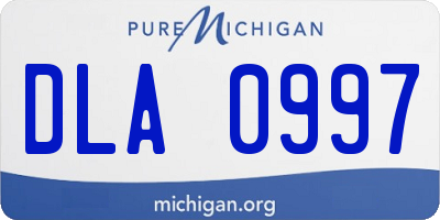 MI license plate DLA0997