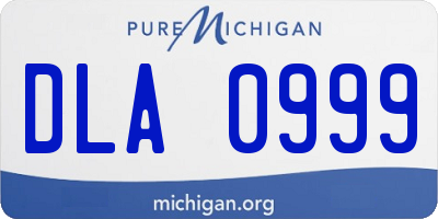 MI license plate DLA0999