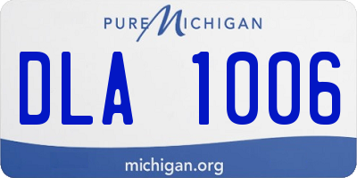 MI license plate DLA1006