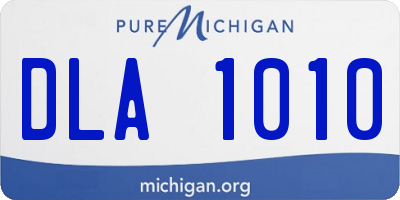 MI license plate DLA1010