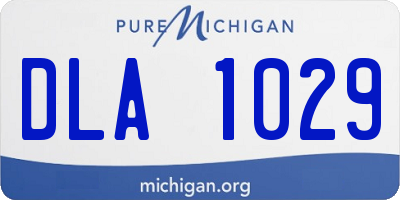 MI license plate DLA1029