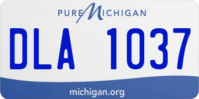MI license plate DLA1037