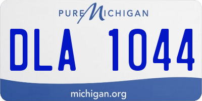 MI license plate DLA1044