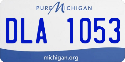 MI license plate DLA1053