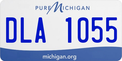 MI license plate DLA1055