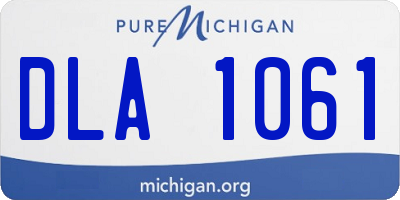 MI license plate DLA1061