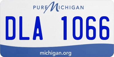MI license plate DLA1066