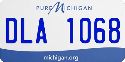 MI license plate DLA1068