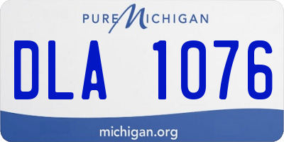 MI license plate DLA1076