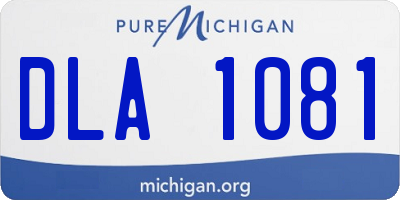 MI license plate DLA1081