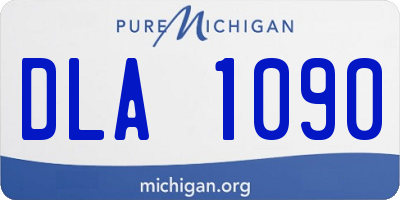 MI license plate DLA1090