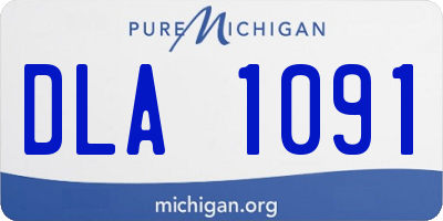 MI license plate DLA1091