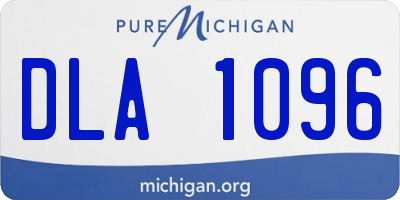 MI license plate DLA1096