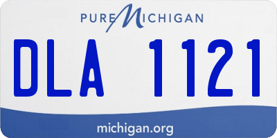 MI license plate DLA1121