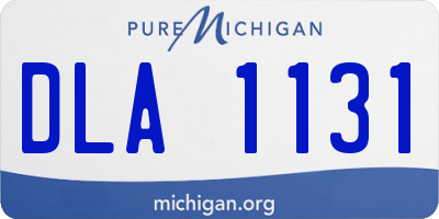 MI license plate DLA1131