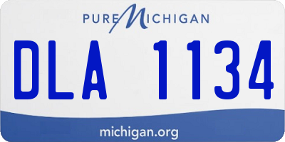 MI license plate DLA1134