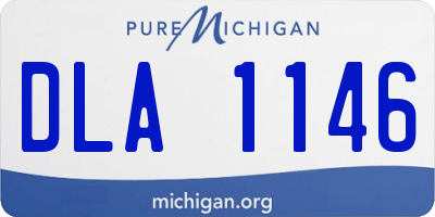 MI license plate DLA1146