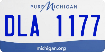 MI license plate DLA1177