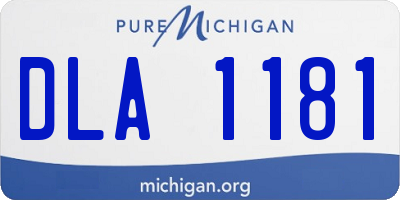 MI license plate DLA1181
