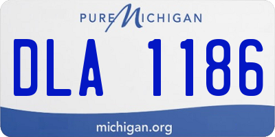 MI license plate DLA1186