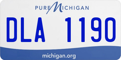 MI license plate DLA1190