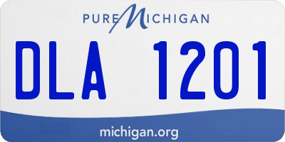 MI license plate DLA1201