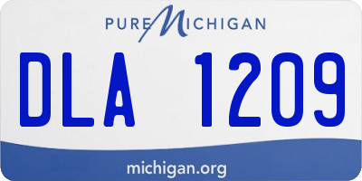 MI license plate DLA1209