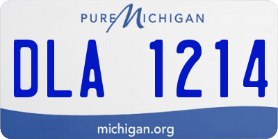 MI license plate DLA1214
