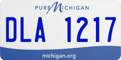 MI license plate DLA1217