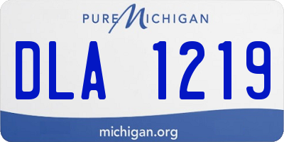 MI license plate DLA1219
