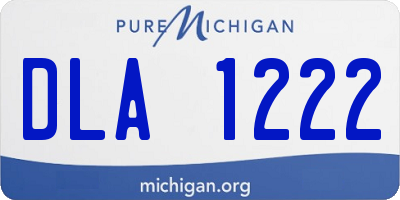 MI license plate DLA1222
