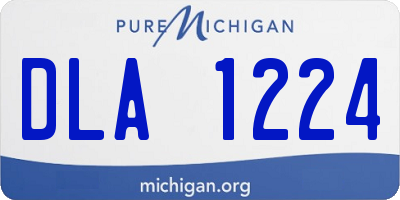 MI license plate DLA1224
